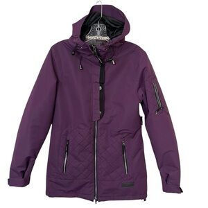 Liquid Purple Hooded Ski Jacket Coat Size Small